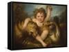 Portrait of the Hon George Lamb, as the Infant Bacchus-Maria Hadfield Cosway-Framed Stretched Canvas