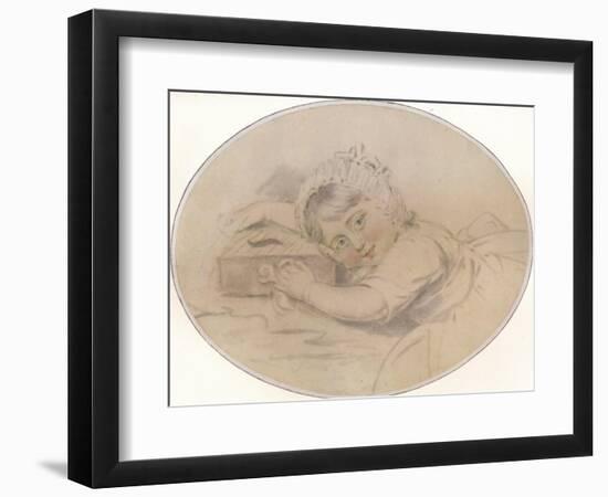 Portrait of the Hon. Henry Burrell as a Child, 1784, (1917)-John Downman-Framed Giclee Print