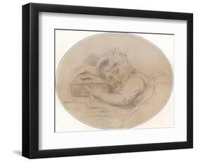 Portrait of the Hon. Henry Burrell as a Child, 1784, (1917)-John Downman-Framed Giclee Print