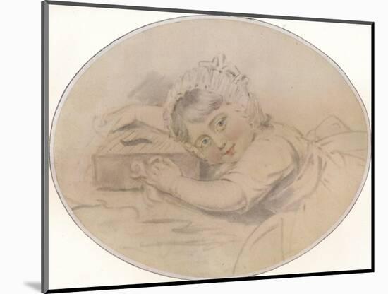 Portrait of the Hon. Henry Burrell as a Child, 1784, (1917)-John Downman-Mounted Giclee Print