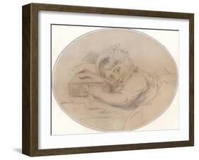 Portrait of the Hon. Henry Burrell as a Child, 1784, (1917)-John Downman-Framed Giclee Print