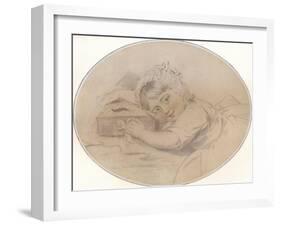 Portrait of the Hon. Henry Burrell as a Child, 1784, (1917)-John Downman-Framed Giclee Print