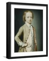 Portrait of the Hon. William Napier, 1735, Aged Eight, Wearing a Green Coat-George Knapton-Framed Giclee Print