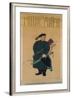 Portrait of the Imperial Bodyguard Zhanyinbao, Hanging scroll, 1760-Chinese School-Framed Giclee Print