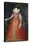 Portrait of the Infanta Isabella Eugenia, Standing Full-Length Wearing a Brocade Dress, 1593-Alonso Sanchez Coello-Stretched Canvas