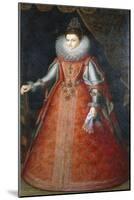 Portrait of the Infanta Isabella Eugenia, Standing Full-Length Wearing a Brocade Dress, 1593-Alonso Sanchez Coello-Mounted Giclee Print