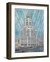 Portrait Of The Inquirer Building-Jonathan Mandell-Framed Giclee Print