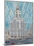 Portrait Of The Inquirer Building-Jonathan Mandell-Mounted Giclee Print