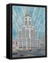 Portrait Of The Inquirer Building-Jonathan Mandell-Framed Stretched Canvas