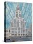 Portrait Of The Inquirer Building-Jonathan Mandell-Stretched Canvas