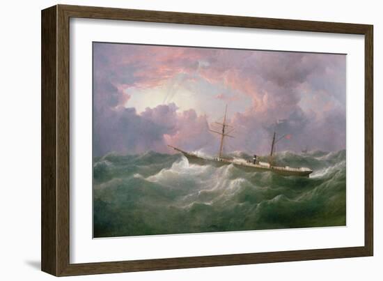 Portrait of the "Isis," a Steam and Sail Ship-Samuel Walters-Framed Giclee Print