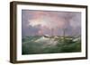 Portrait of the "Isis," a Steam and Sail Ship-Samuel Walters-Framed Giclee Print