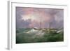 Portrait of the "Isis," a Steam and Sail Ship-Samuel Walters-Framed Giclee Print