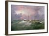 Portrait of the "Isis," a Steam and Sail Ship-Samuel Walters-Framed Giclee Print