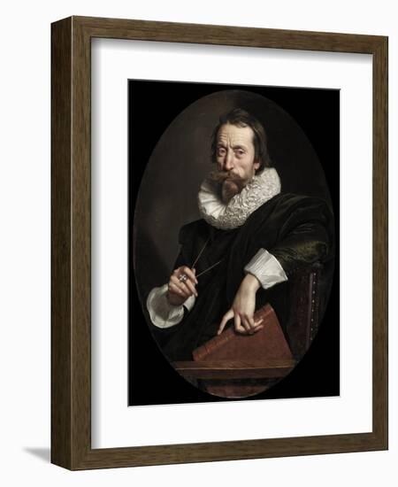 Portrait of the Italian Poet, Giambattista Marino, c.1621-Frans II Pourbus-Framed Giclee Print