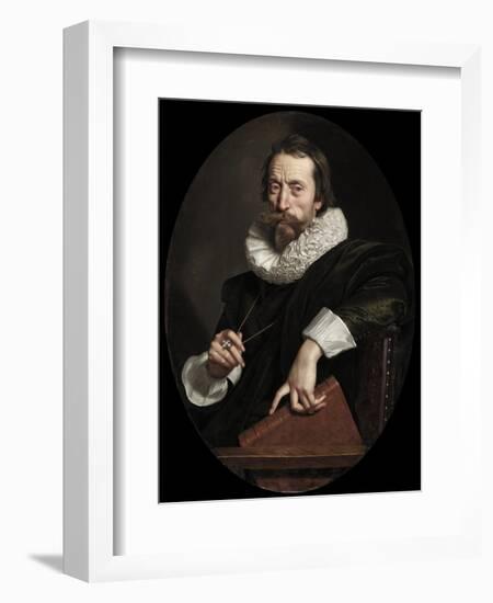 Portrait of the Italian Poet, Giambattista Marino, c.1621-Frans II Pourbus-Framed Giclee Print