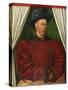 Portrait of the King Charles VII of France, 1445-1450-Jean Fouquet-Stretched Canvas