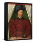 Portrait of the King Charles VII of France, 1445-1450-Jean Fouquet-Framed Stretched Canvas