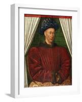 Portrait of the King Charles VII of France, 1445-1450-Jean Fouquet-Framed Giclee Print