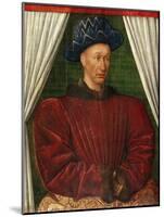 Portrait of the King Charles VII of France, 1445-1450-Jean Fouquet-Mounted Giclee Print