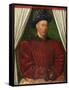 Portrait of the King Charles VII of France, 1445-1450-Jean Fouquet-Framed Stretched Canvas