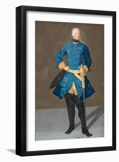 Portrait of the King Charles XII of Sweden (1682-171), 1710S-null-Framed Giclee Print