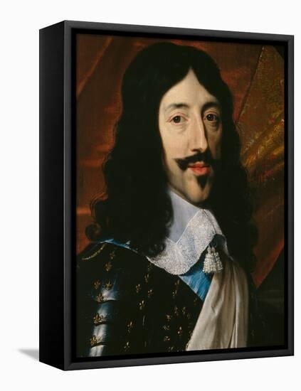 Portrait of the King Louis XIII-Philippe De Champaigne-Framed Stretched Canvas