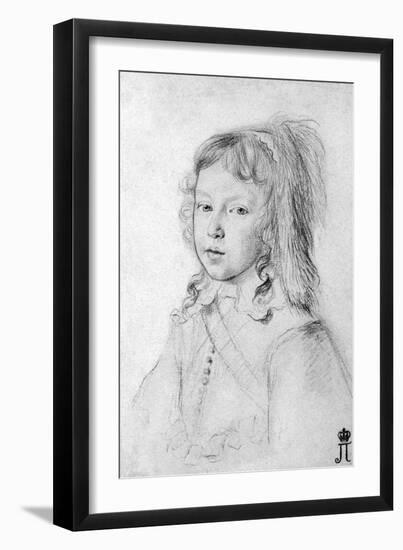 Portrait of the King Louis XIV as a Child, 1644-Claude Mellan-Framed Giclee Print