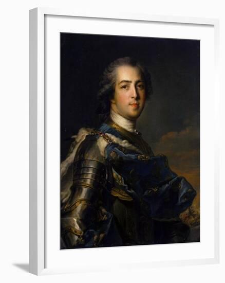 Portrait of the King Louis XV, (1710-177), 1745-Jean-Marc Nattier-Framed Giclee Print