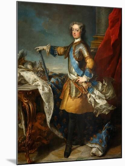 Portrait of the King Louis XV (1710-177), Ca 1723-1724-Jean Baptiste Van Loo-Mounted Giclee Print