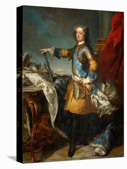 Portrait of the King Louis XV (1710-177), Ca 1723-1724-Jean Baptiste Van Loo-Stretched Canvas