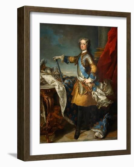 Portrait of the King Louis XV (1710-177), Ca 1723-1724-Jean Baptiste Van Loo-Framed Giclee Print