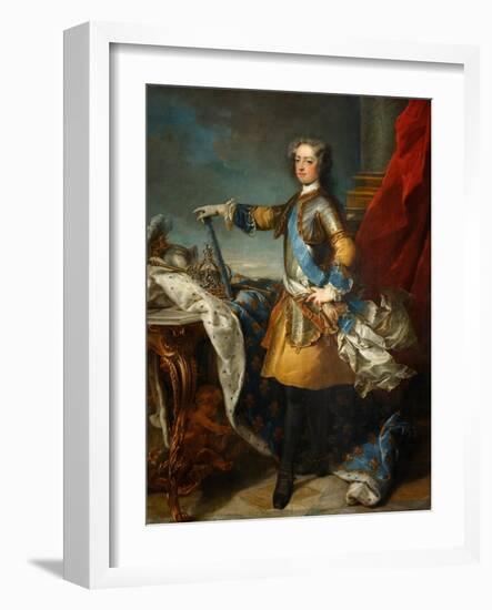 Portrait of the King Louis XV (1710-177), Ca 1723-1724-Jean Baptiste Van Loo-Framed Giclee Print