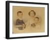 Portrait of the Lanskoy Children, 1839-Pyotr Fyodorovich Sokolov-Framed Giclee Print