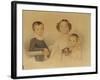 Portrait of the Lanskoy Children, 1839-Pyotr Fyodorovich Sokolov-Framed Giclee Print