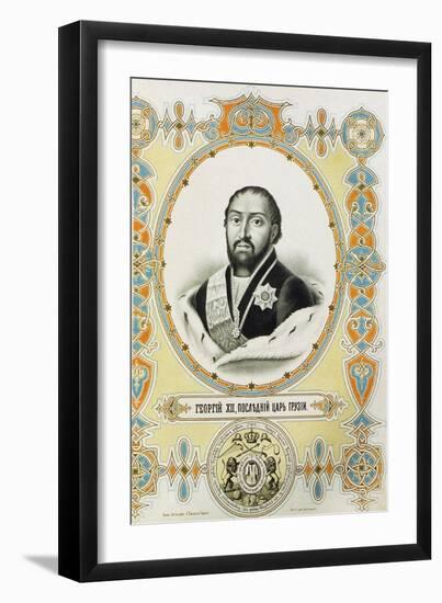 Portrait of the Last King of the Kingdom of Kartli-Kakheti Giorgi XII, Early 19th C-Charles Thompson-Framed Giclee Print