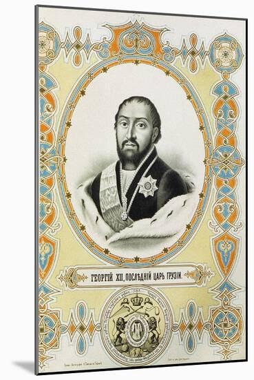 Portrait of the Last King of the Kingdom of Kartli-Kakheti Giorgi XII, Early 19th C-Charles Thompson-Mounted Giclee Print