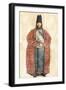 Portrait of the Late Sam Khan Ilkhani, 19th Century (W/C on Cream Paper)-null-Framed Giclee Print