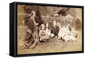 Portrait of the MacDonald Family with Lewis Carroll, 1863-Lewis Carroll-Framed Stretched Canvas