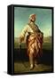 Portrait of the Maharajah Duleep Singh of Elveden, Standing Full Length, Wearing Maharajah's Robes-Janet Hawkins-Framed Stretched Canvas