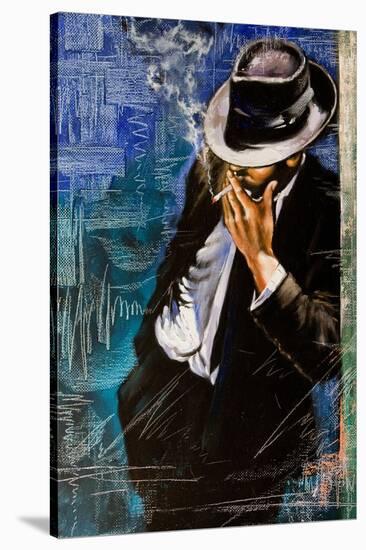 Portrait Of The Man With A Cigarette-balaikin2009-Stretched Canvas
