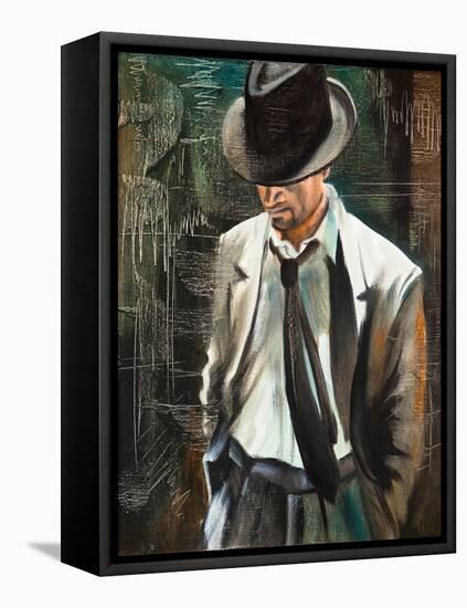 Portrait Of The Man With A Cigarette-balaikin2009-Framed Stretched Canvas