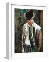 Portrait Of The Man With A Cigarette-balaikin2009-Framed Art Print