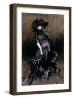 Portrait of the Marchesa Luisa Casati with a Greyhound, 1908-Giovanni Boldini-Framed Giclee Print