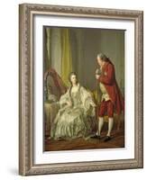 Portrait of the Marquis de Marigny and His Wife, Marie-Francoise Constance Julie Filleul, 1769-Louis-Michel van Loo-Framed Giclee Print