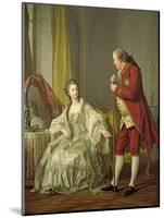 Portrait of the Marquis de Marigny and His Wife, Marie-Francoise Constance Julie Filleul, 1769-Louis-Michel van Loo-Mounted Giclee Print