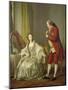 Portrait of the Marquis de Marigny and His Wife, Marie-Francoise Constance Julie Filleul, 1769-Louis-Michel van Loo-Mounted Giclee Print