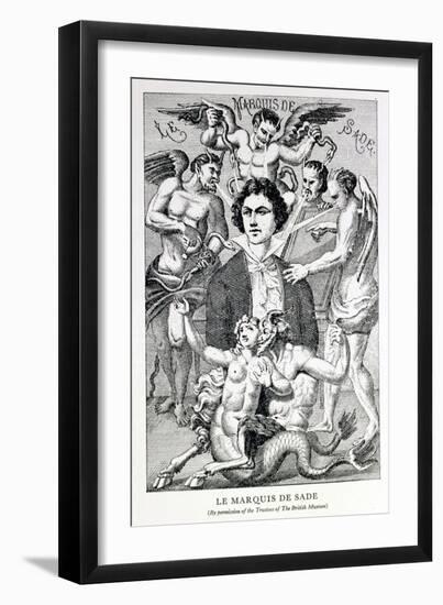 Portrait of the Marquis De Sade Surrounded by Devils-null-Framed Giclee Print