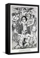 Portrait of the Marquis De Sade Surrounded by Devils-null-Framed Stretched Canvas