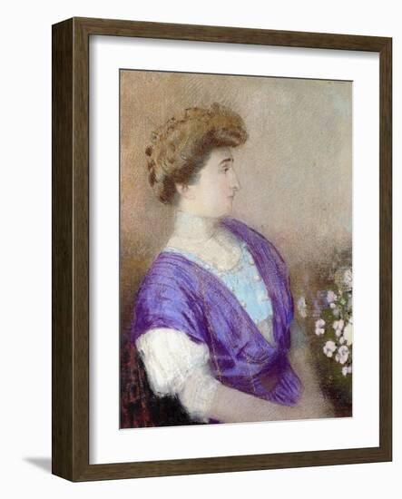 Portrait of the Marquise De Gonet, 1907-Odilon Redon-Framed Giclee Print